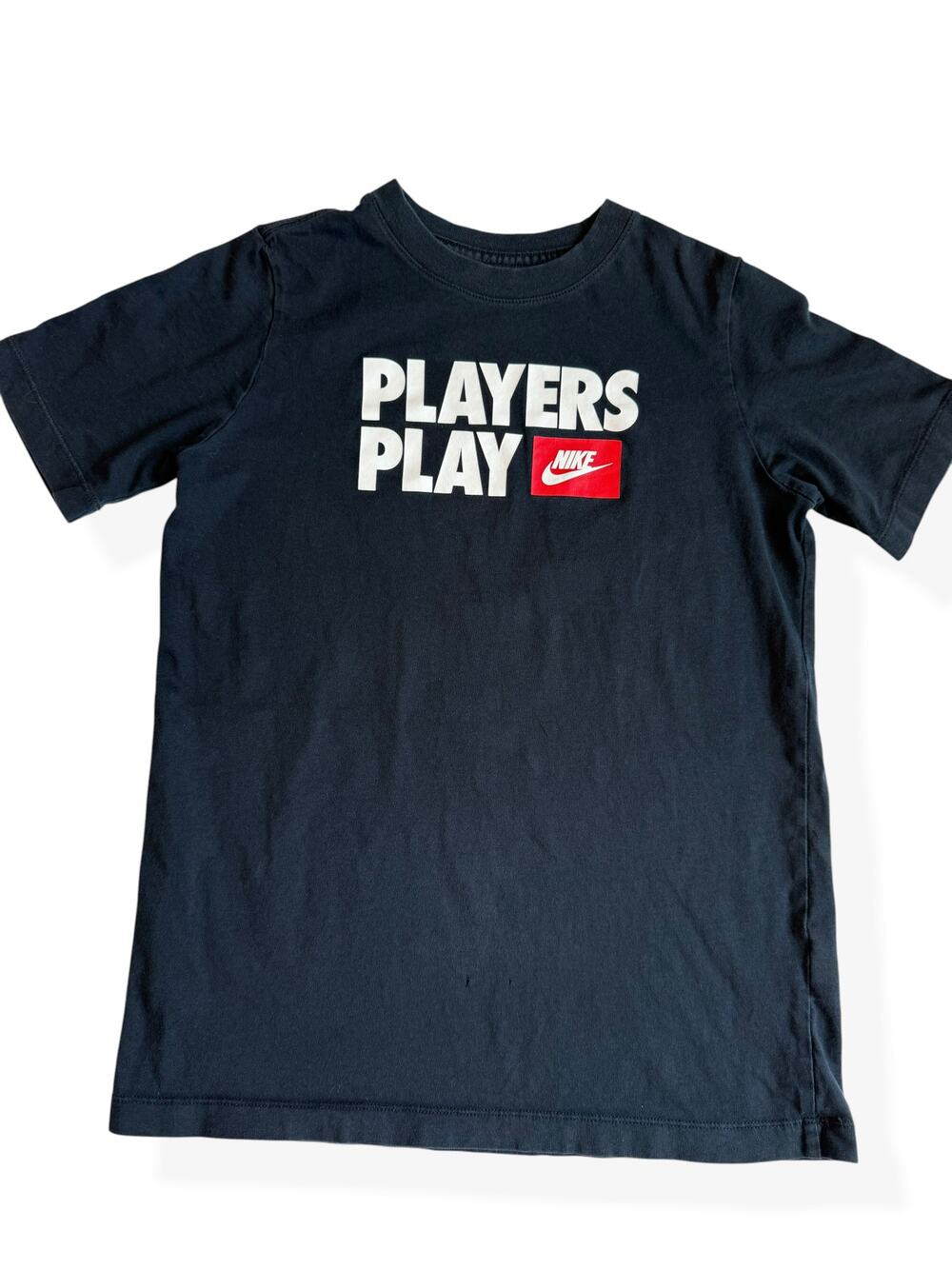 Nike Youth Black Graphic T-Shirt Players Play Large 100% Cotton